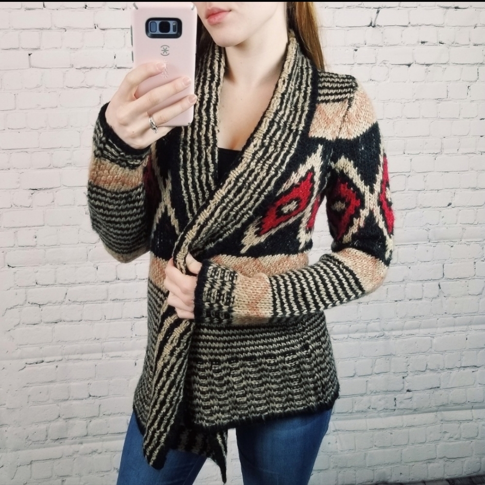 Pink Republic Western Print Knit Sweater